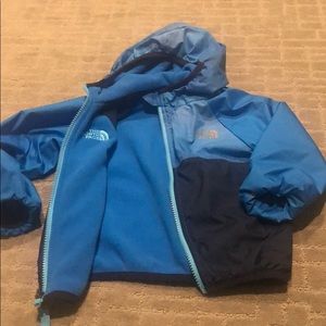The north face reversible fleece/nylon jacket